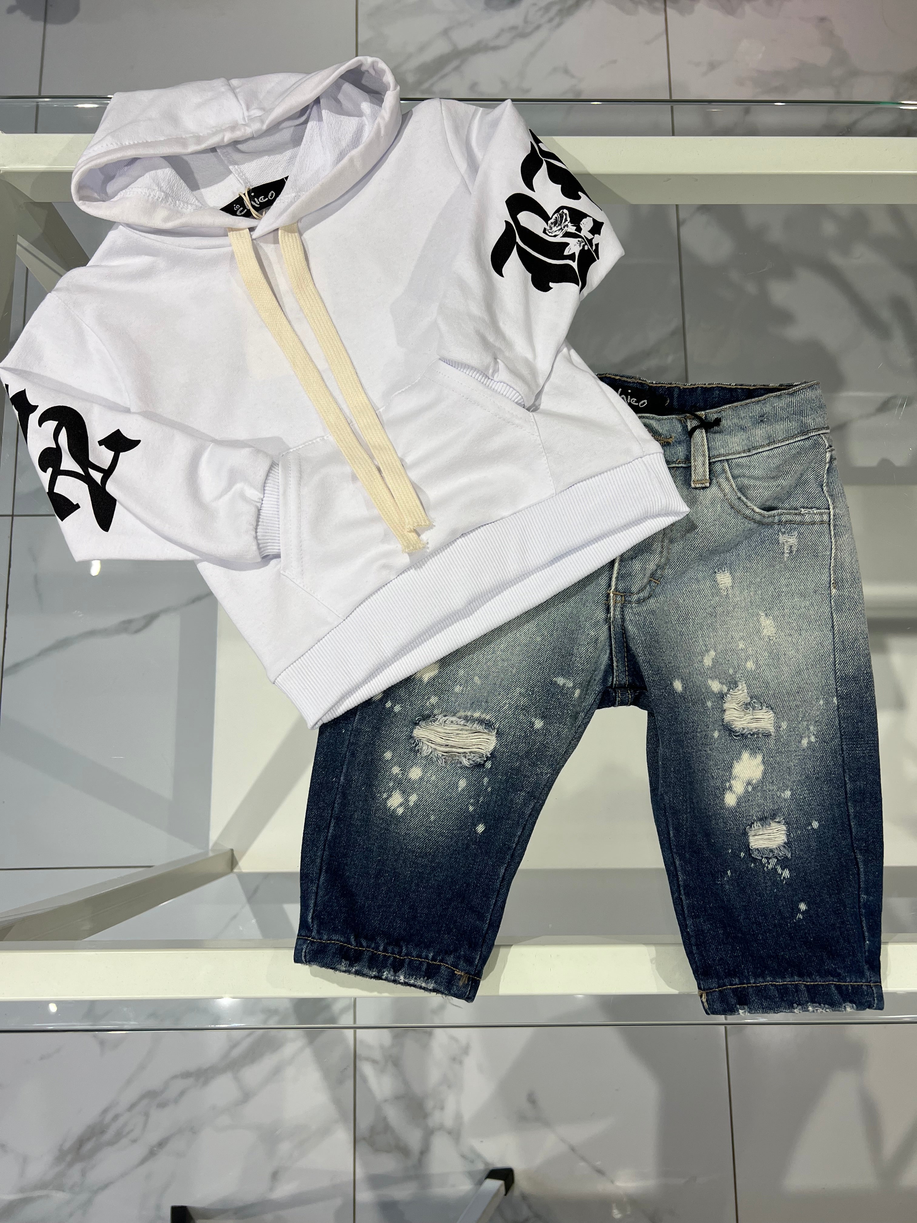 Jeans bicolore