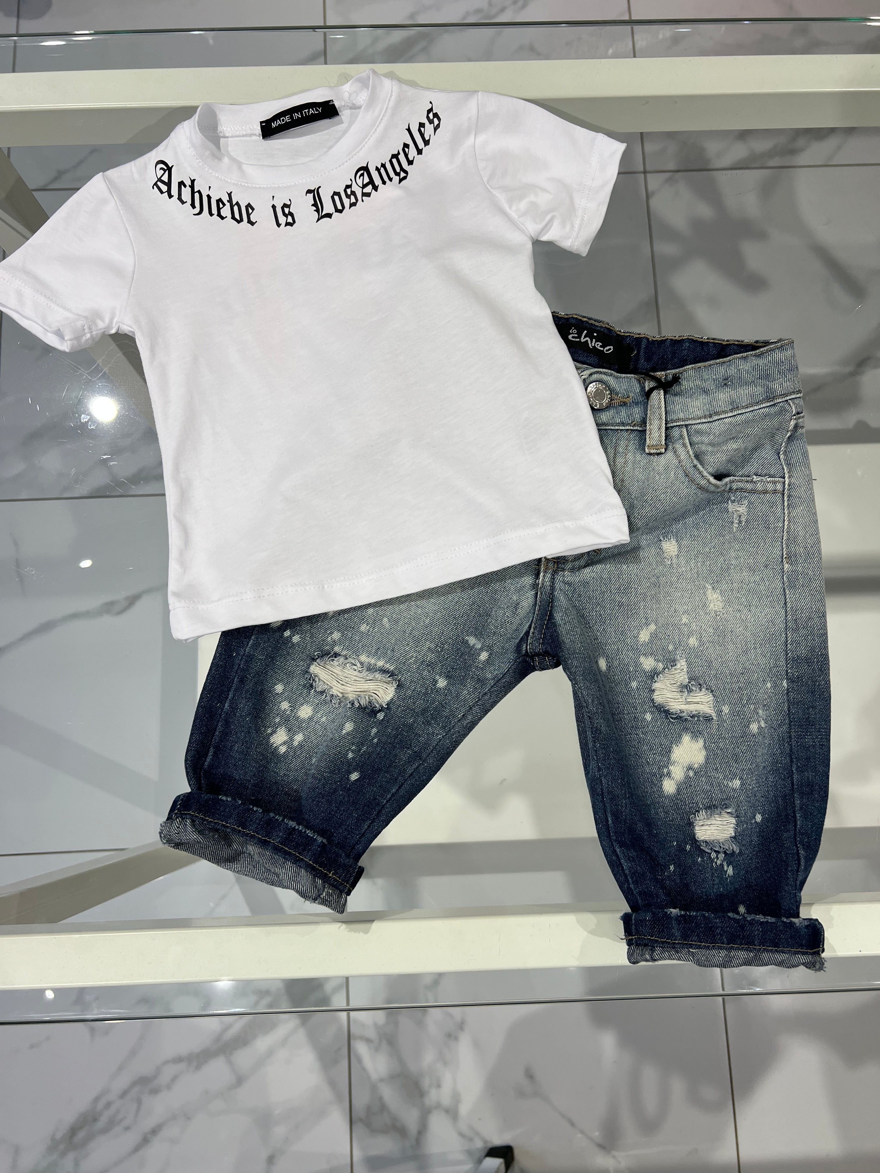Jeans bicolore