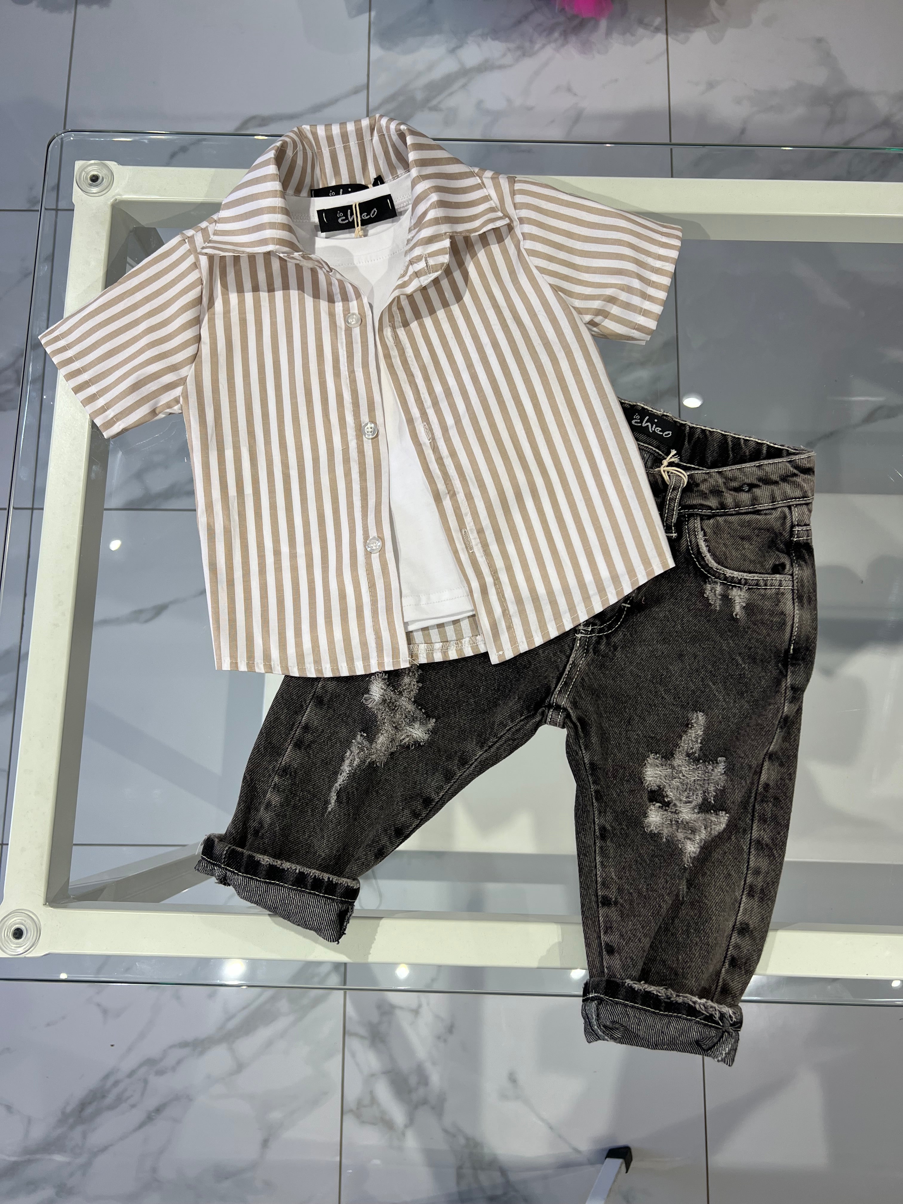 Camicia righe larghe