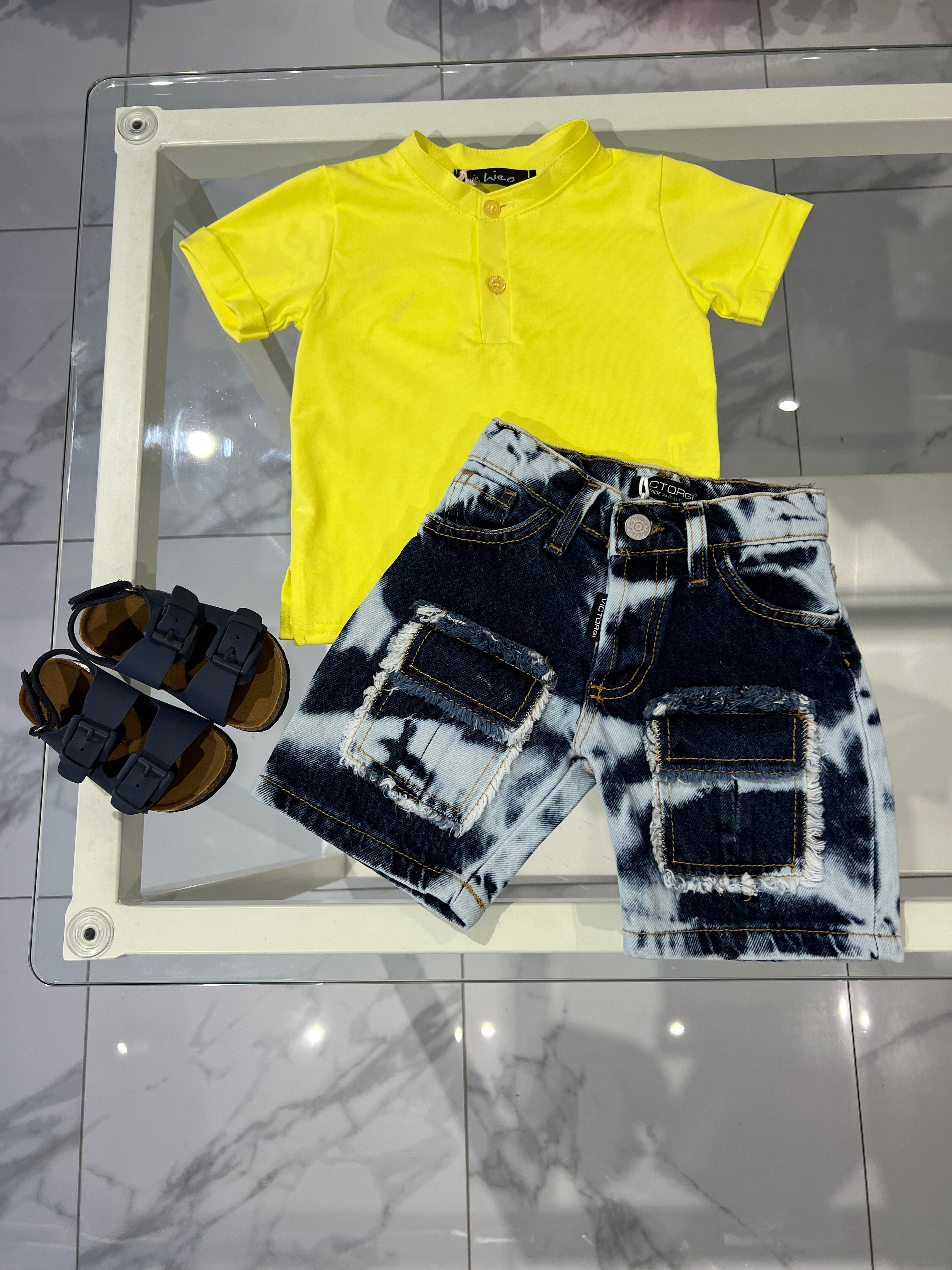 Bermuda jeans tasche