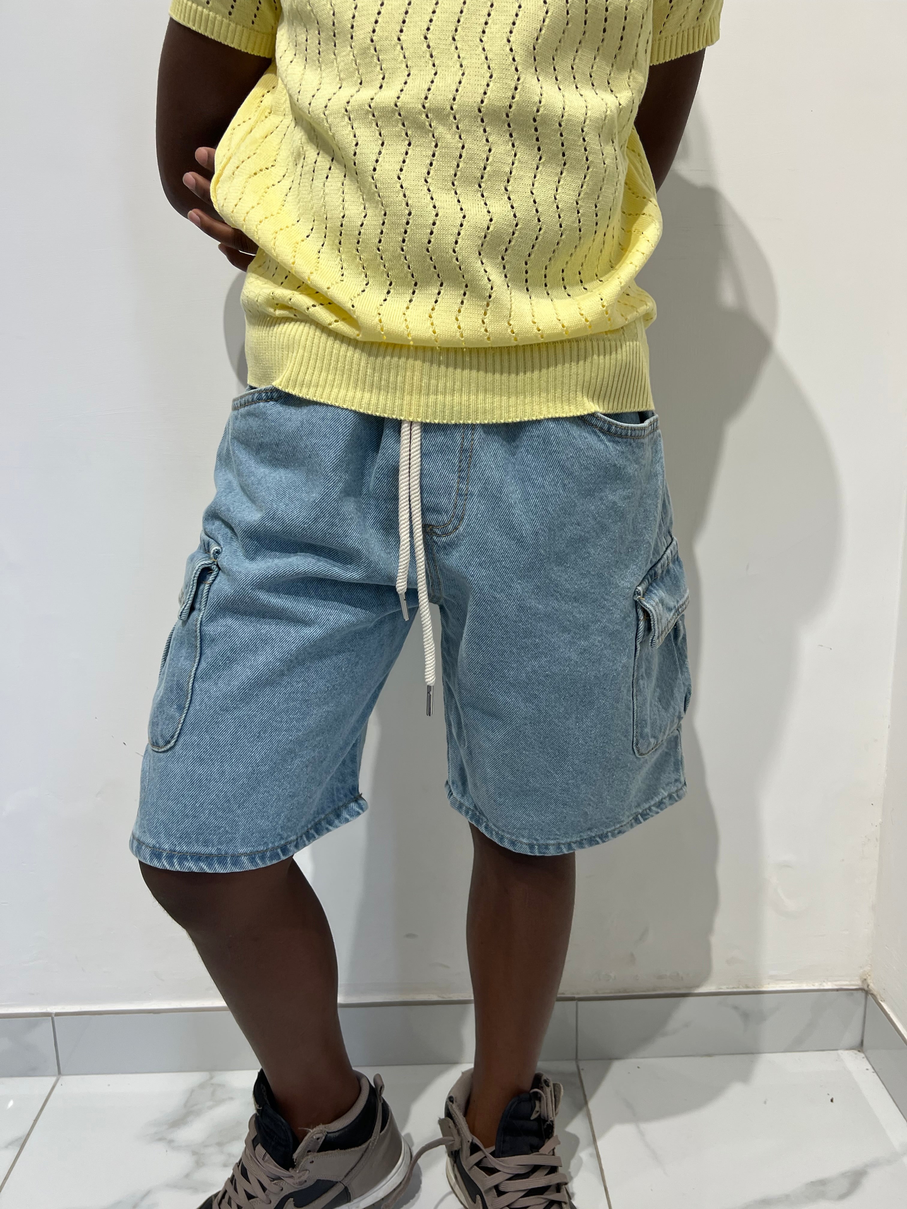 Bermuda cargo jeans
