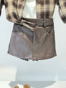 Short gonna ecopelle