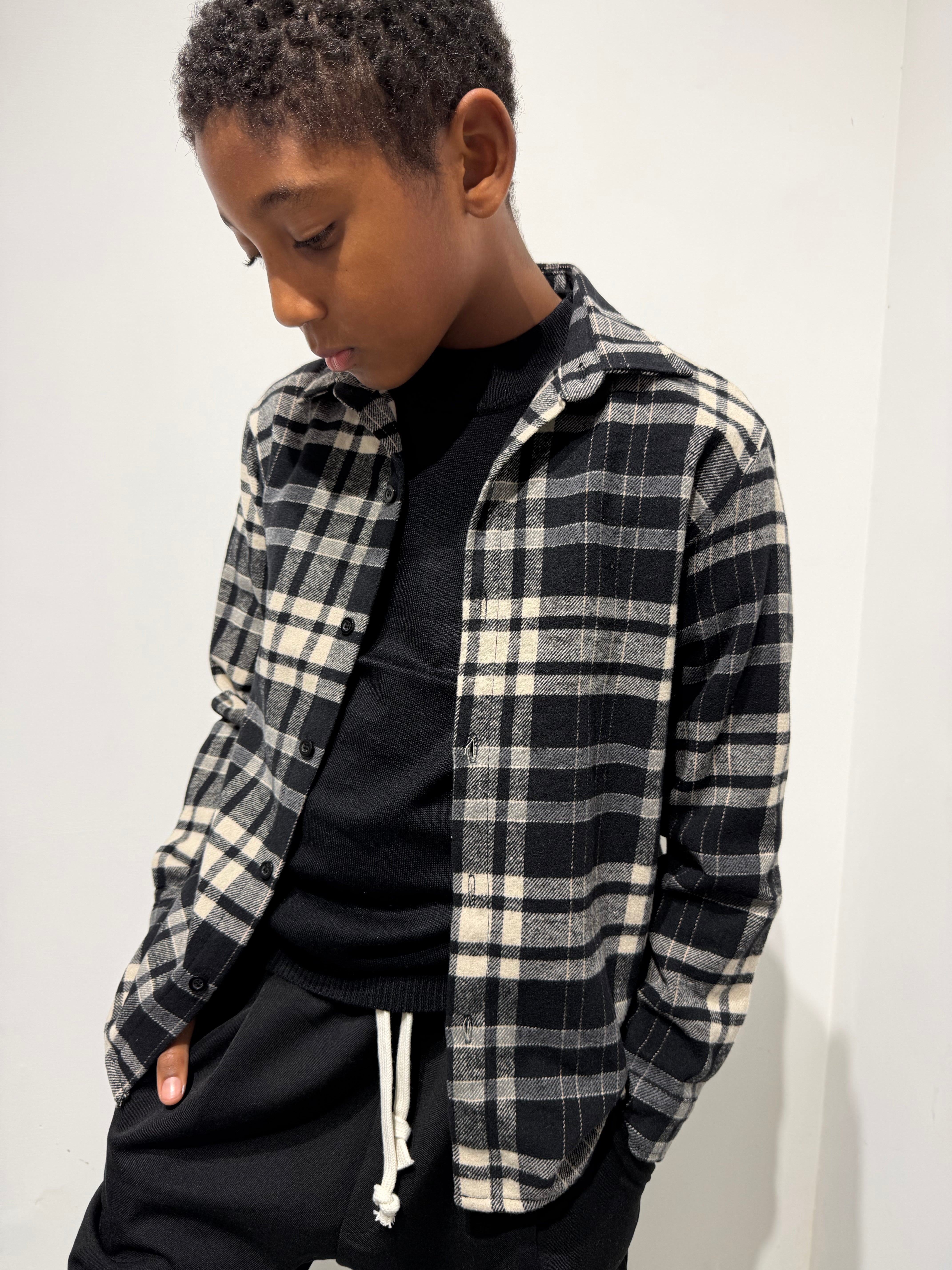 Camicia quadri black