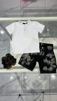 Bermuda jeans nero