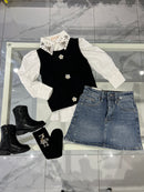Gonna jeans diamond