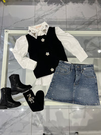 Gonna jeans diamond