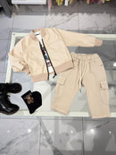 Jeans cargo beige