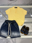 Bermuda jeans sfumato