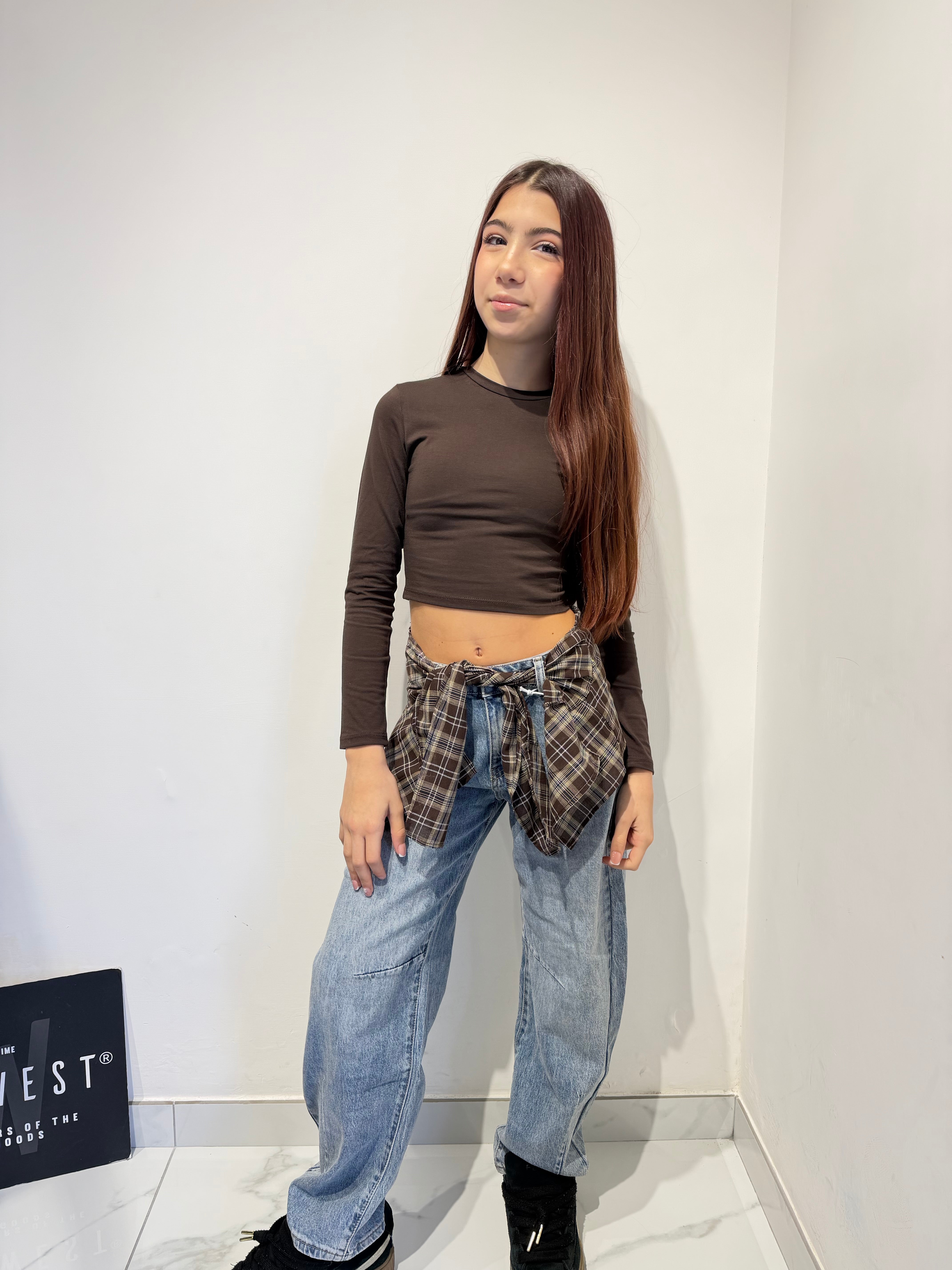 Maglia Crop Brown