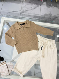 Maglioncino polo beje