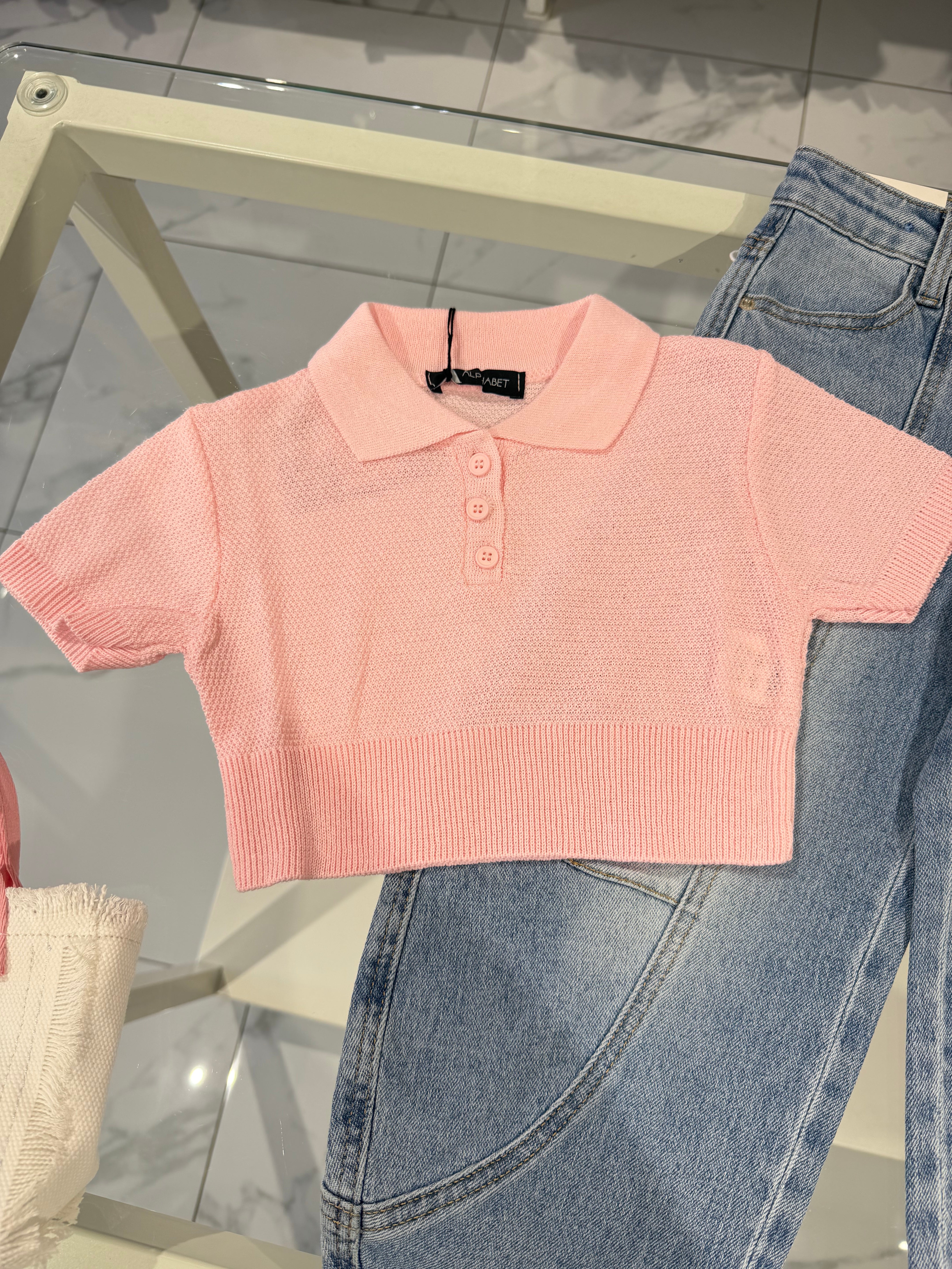Maglia filo crop
