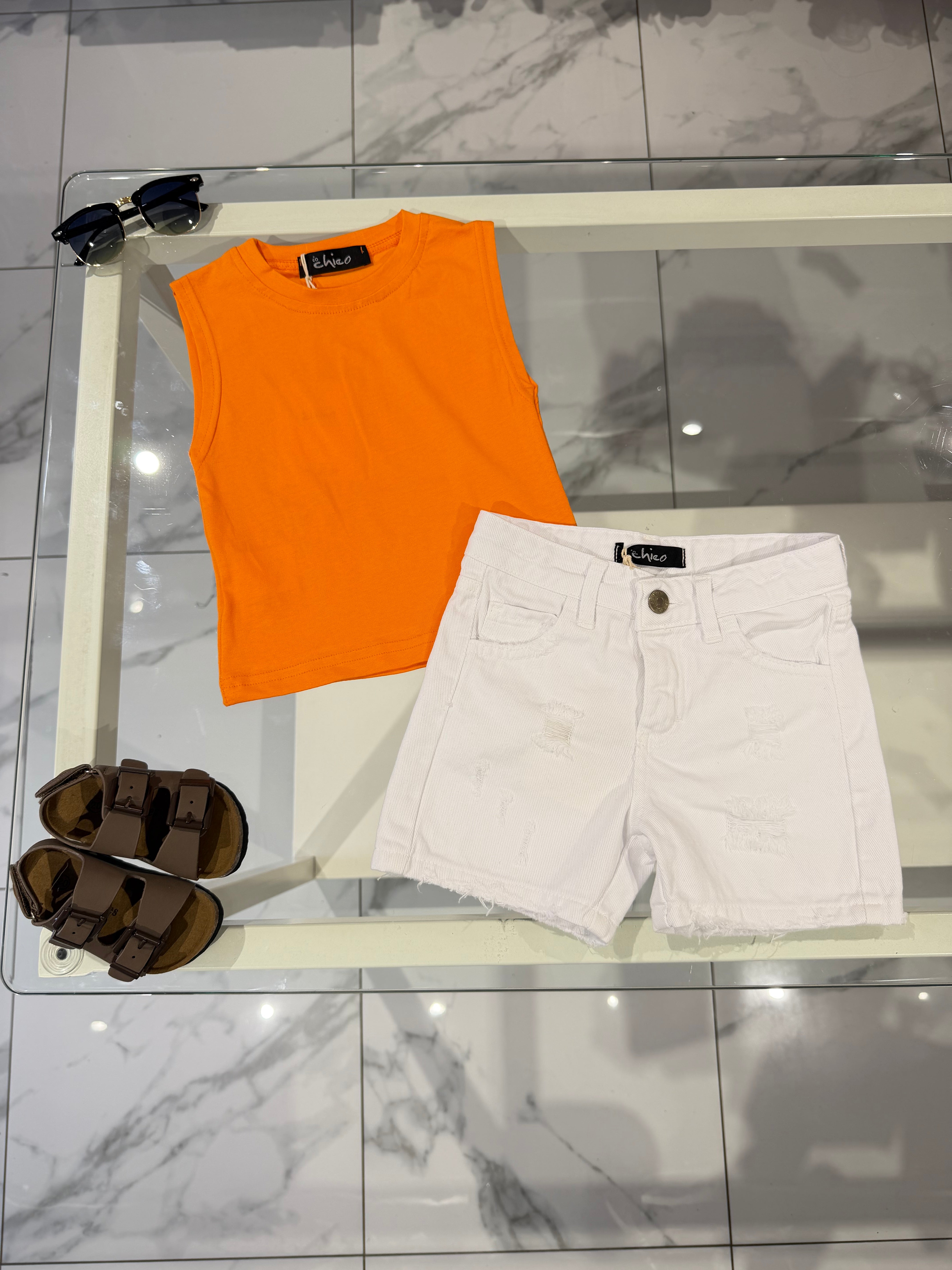 T-shirt smanicata orange