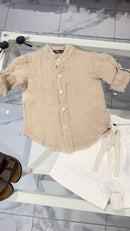 Camicia Lino beige