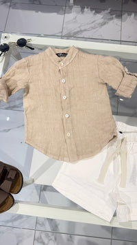 Camicia Lino beige
