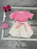 Coordinato animalier fucsia shock