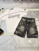 Bermuda jeans nero