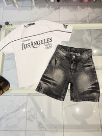 Bermuda jeans nero