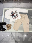 Jeans cargo beige