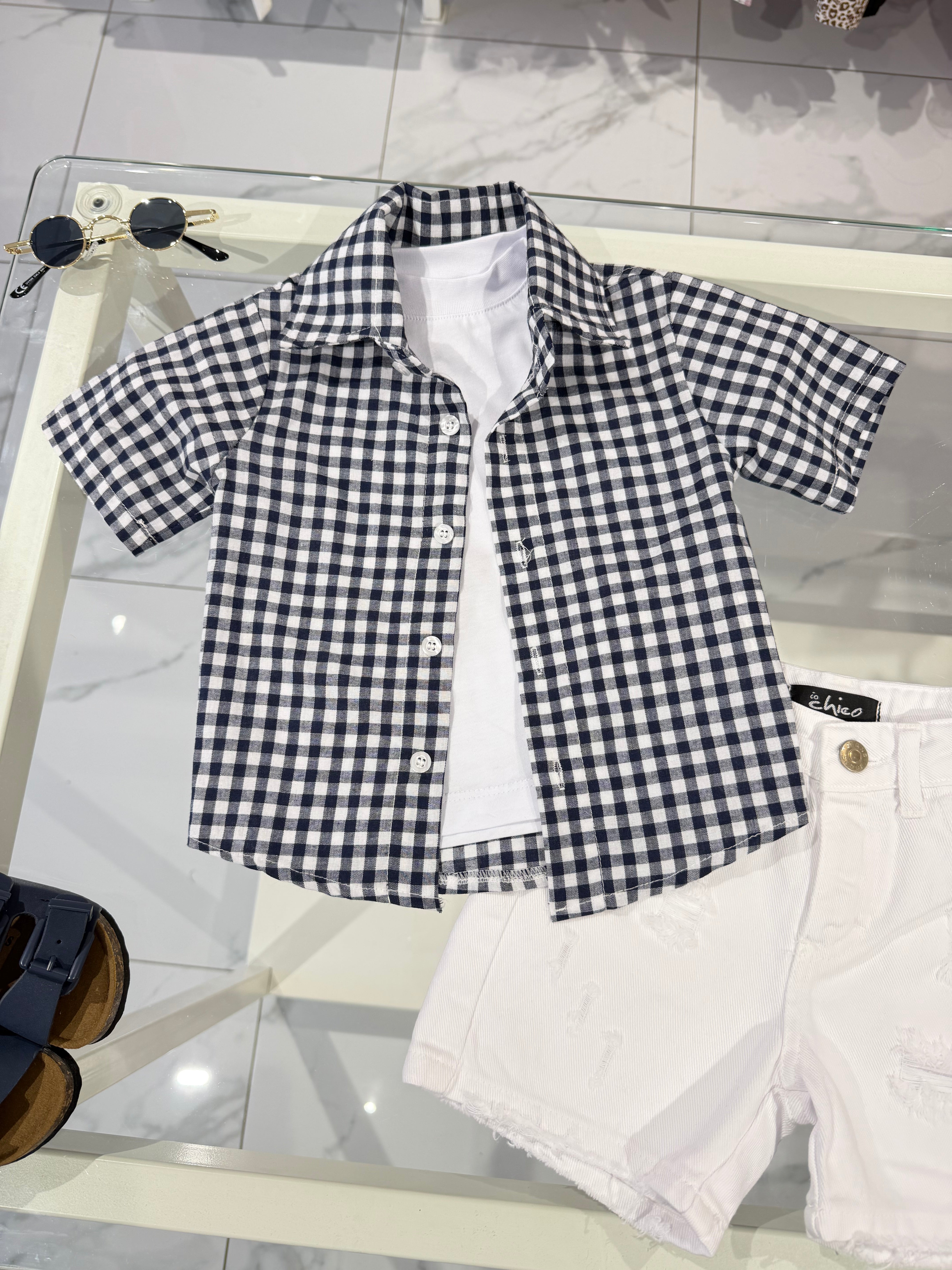 Camicia quadri blu