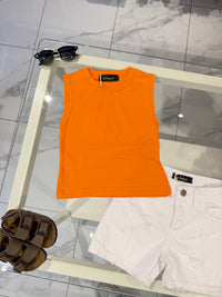 T-shirt smanicata orange