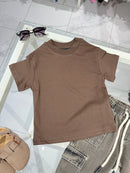 T shirt basic brown premium