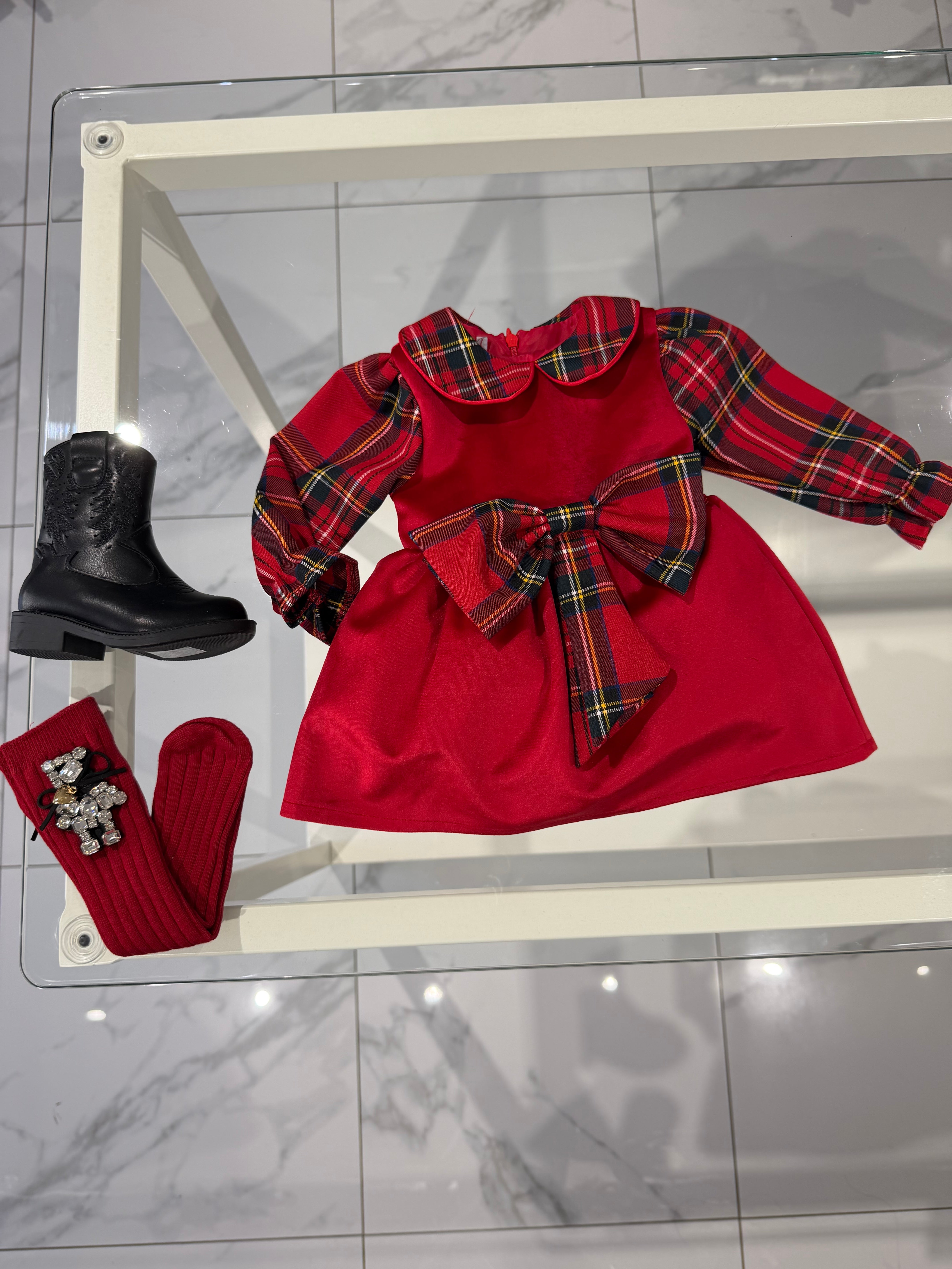 Vestitino velluto scozzese