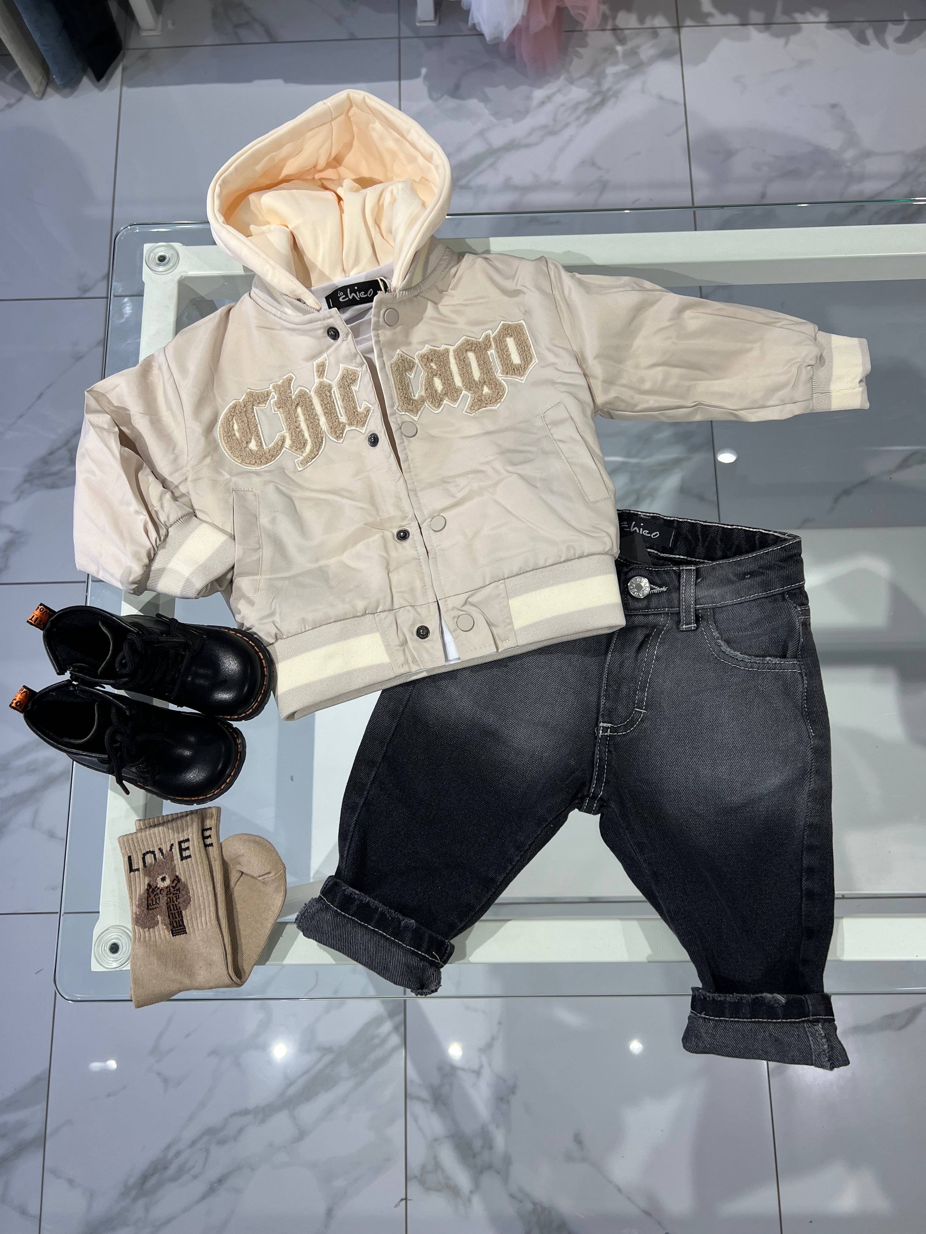 Jeans bicolore