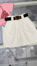 Bermuda white con cintura