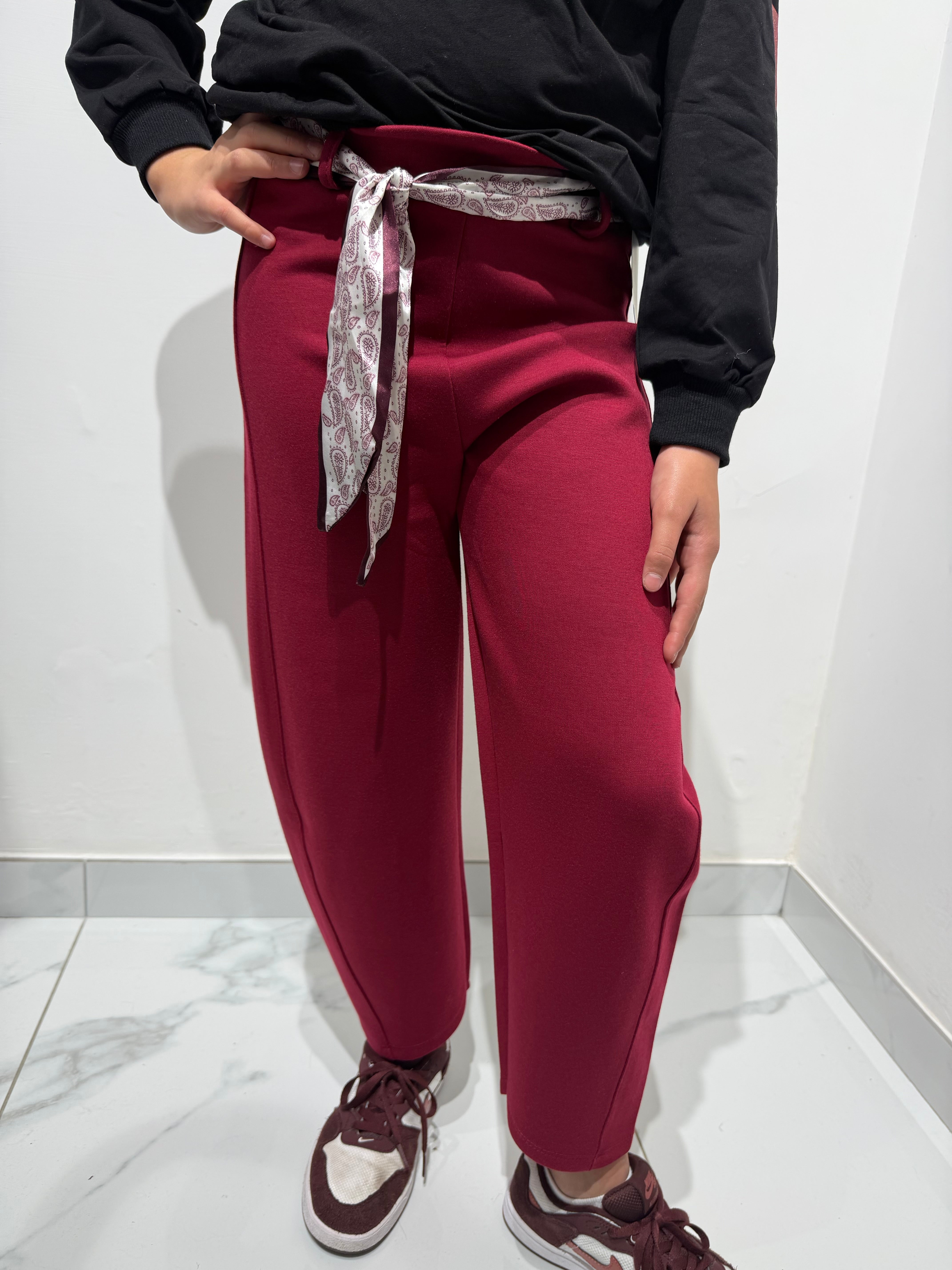 Pantalone ballon tessuto