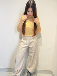 Pantalone balloon tessuto