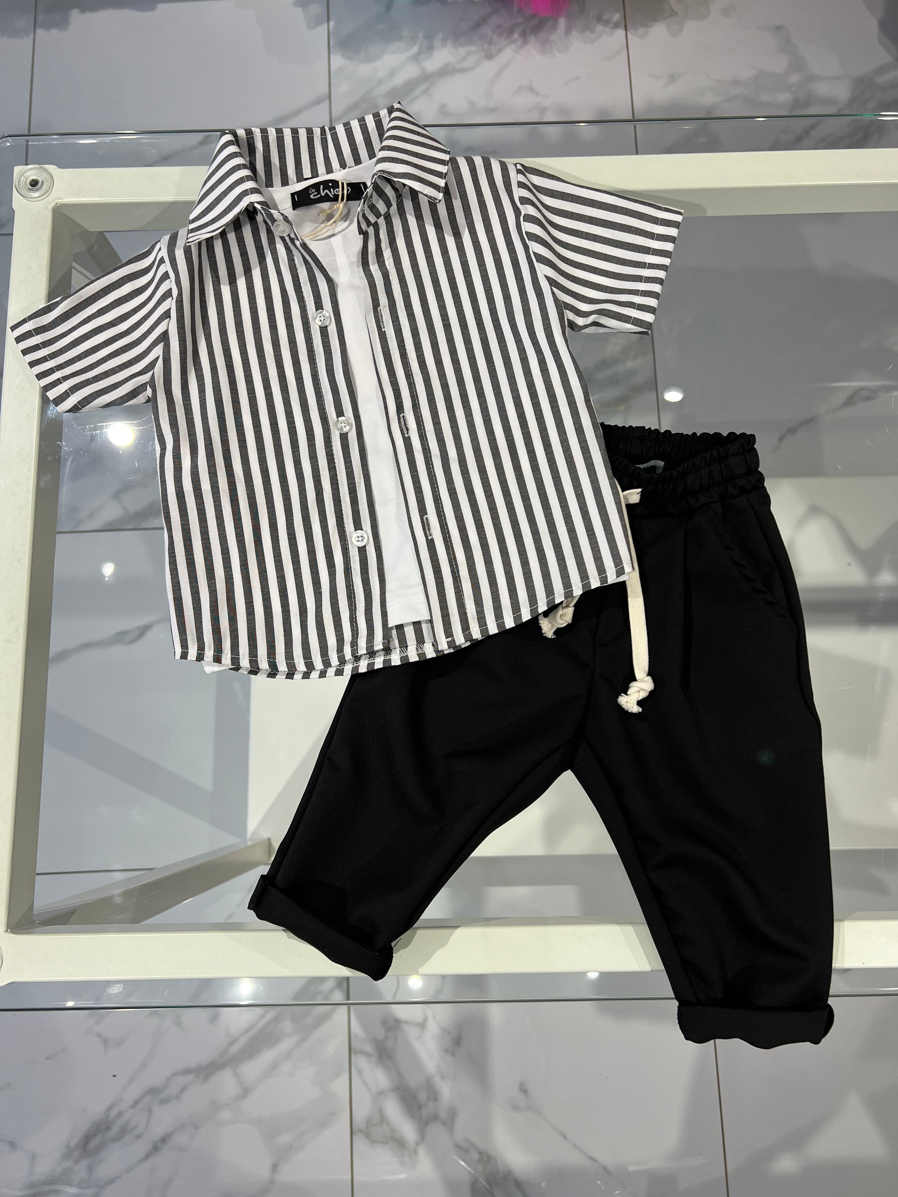 Camicia righe larghe