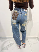 Jeans tasca maculata