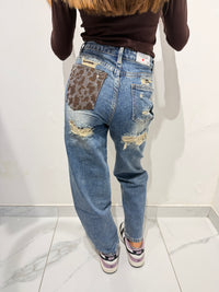 Jeans tasca maculata