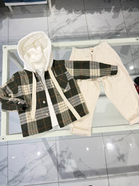 Pantalone panna bottone