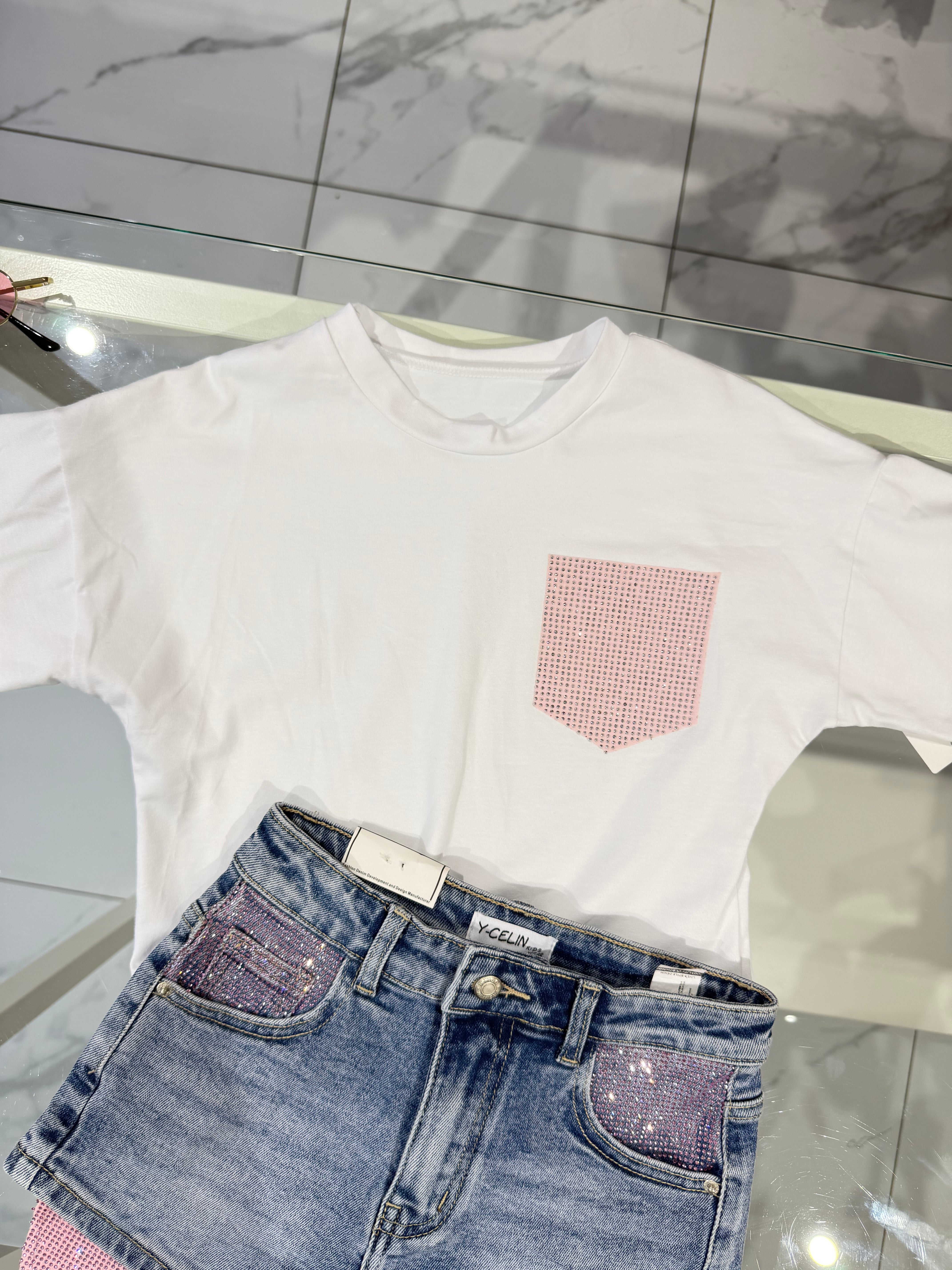 T shirt taschino rosa
