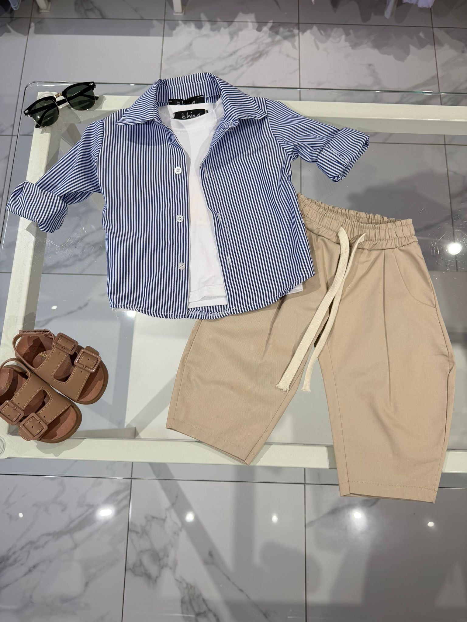 Camicia righe blu