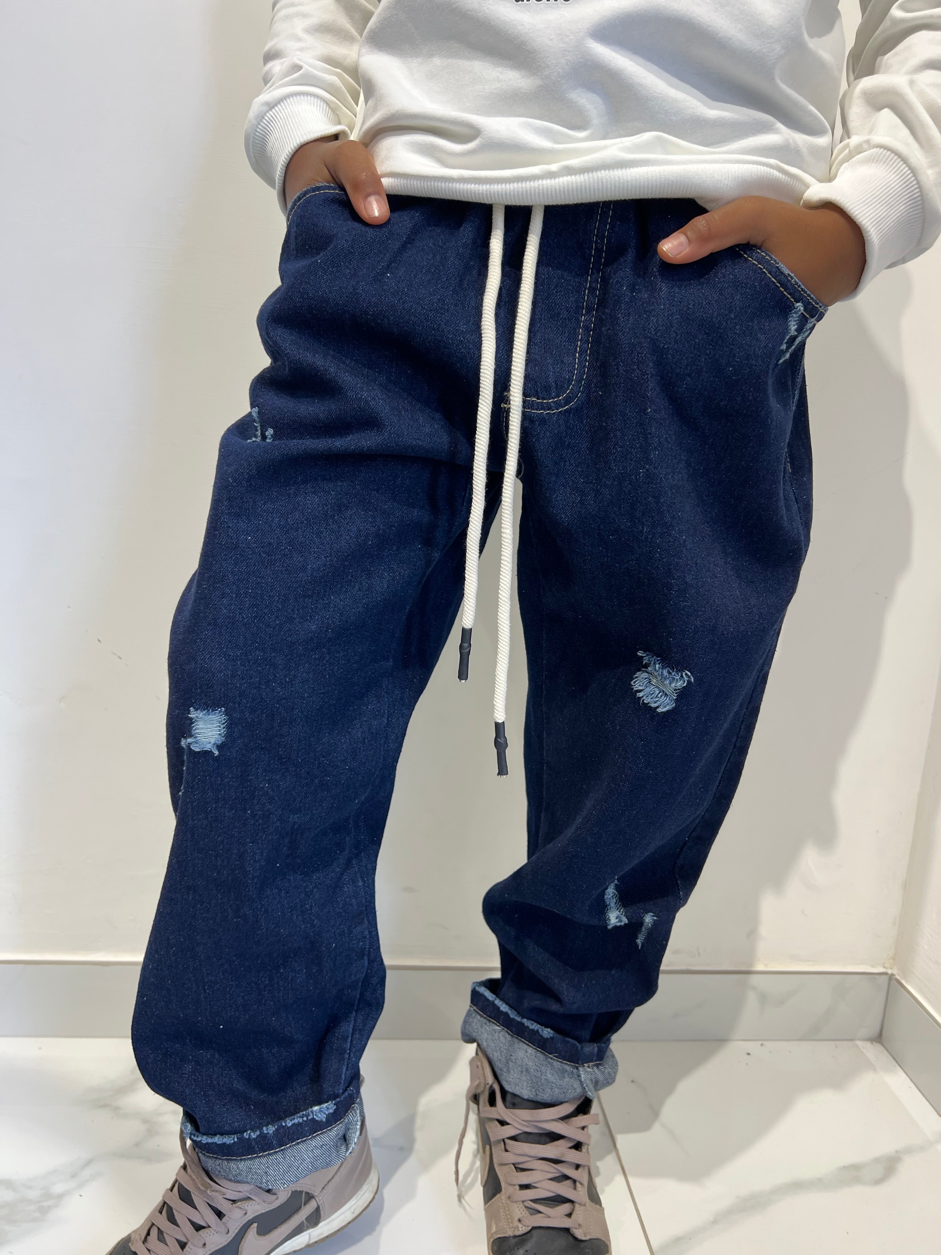 Jeans elastico in vita