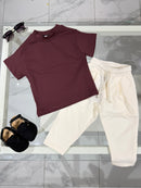 T shirt basic bordeaux premium