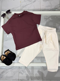 T shirt basic bordeaux premium