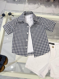 Camicia quadri blu
