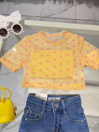 Maglia cuoricini velar Yellow