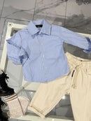 Camicia righe azzurre