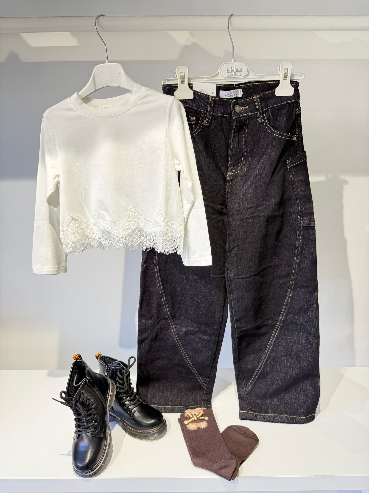 Maglia pizzo white