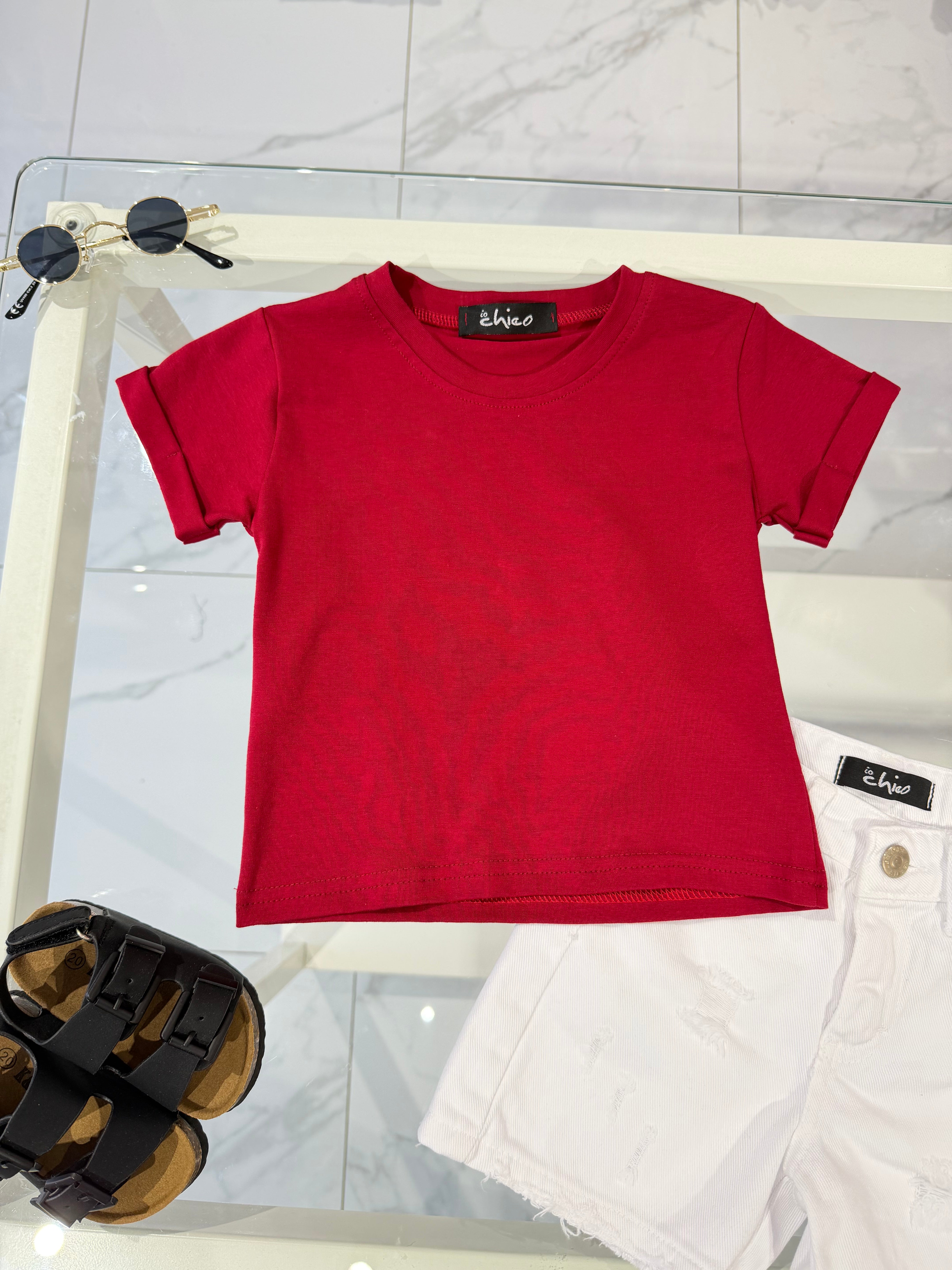 T-shirt basic bordeaux