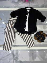Camicia Lino nera