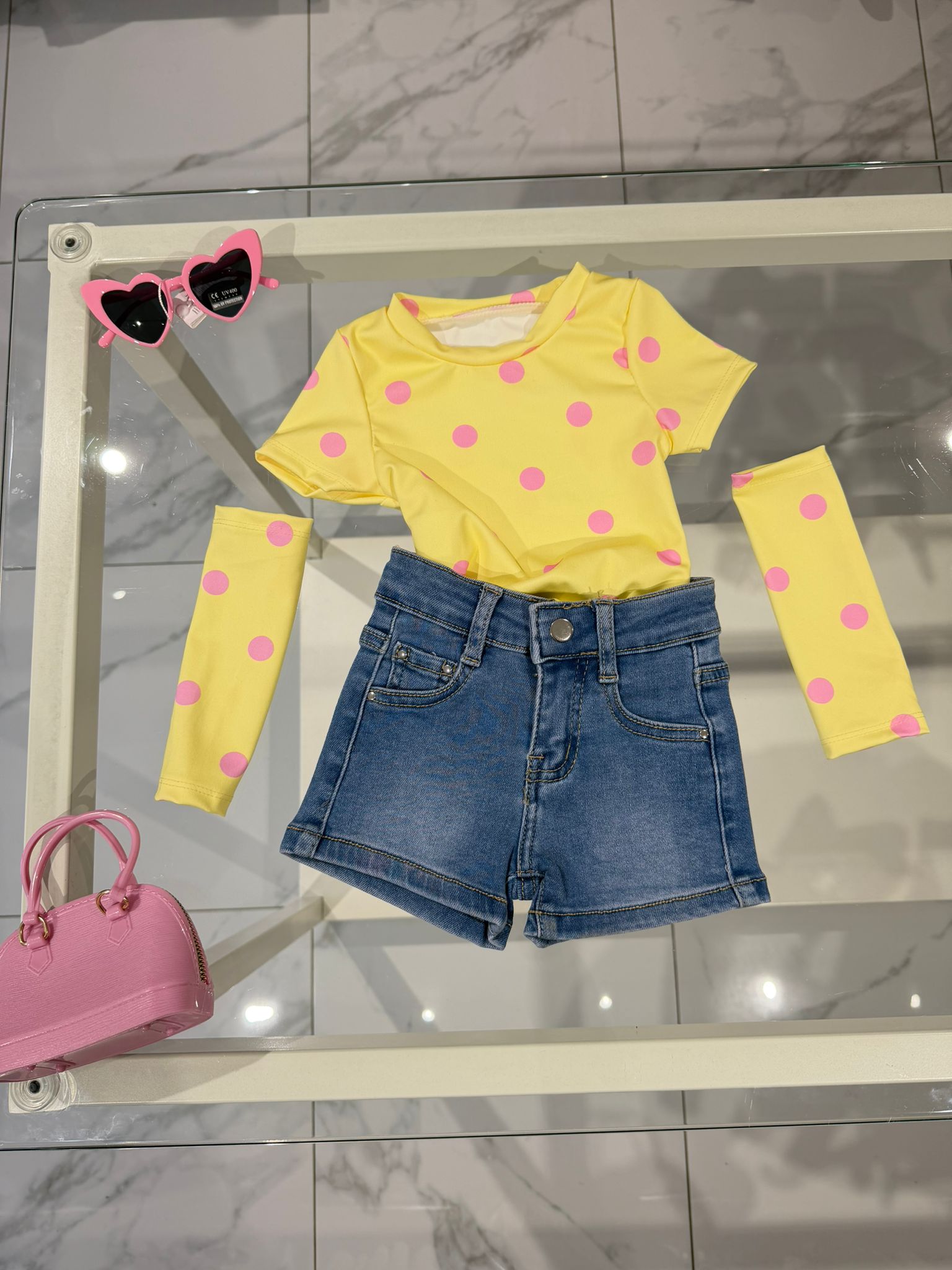 Maglia Pois con manicotti