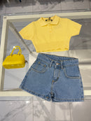 Maglia filo crop