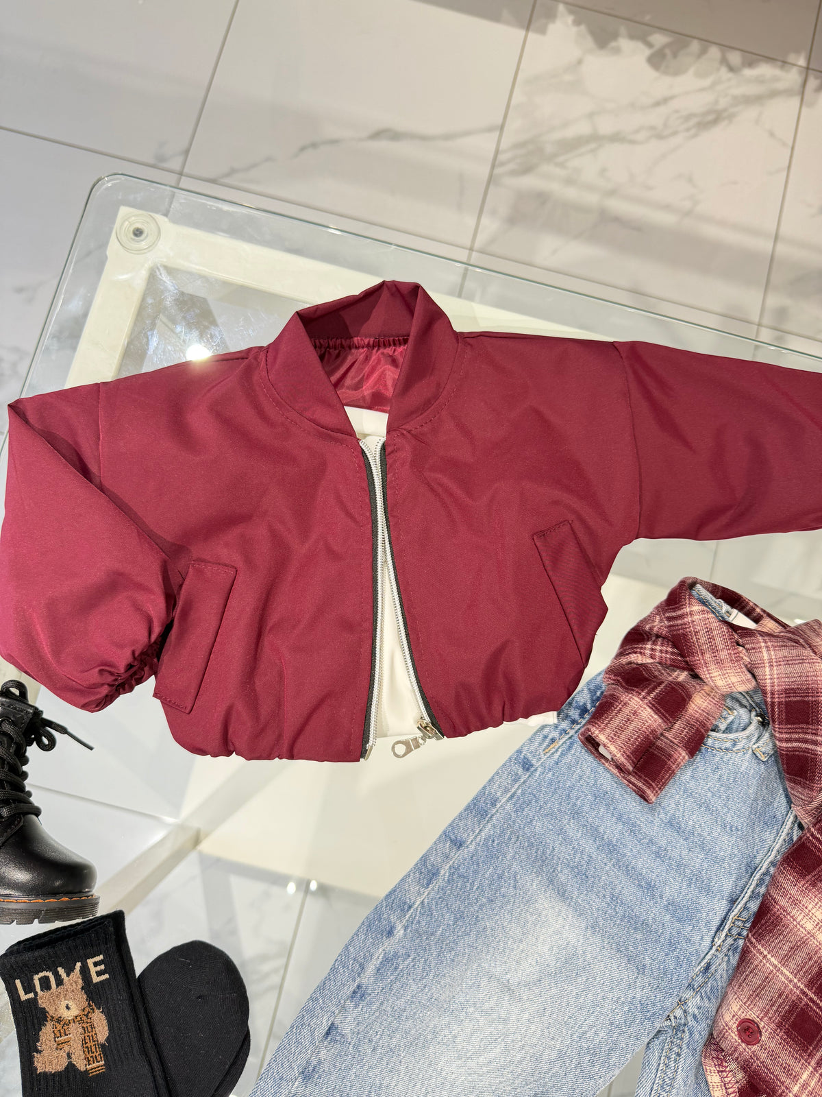 Bomber bordeaux