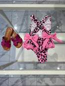 Costume maculato fucsia