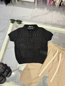 Polo black con bottoni